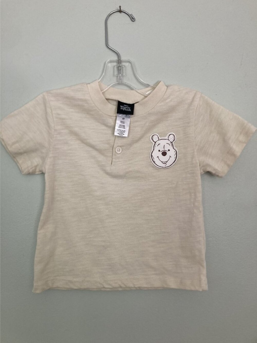 Disney Winnie The Pooh Toddler T-Shirt & Shorts Set Size 2T Beige & Brown Cotton